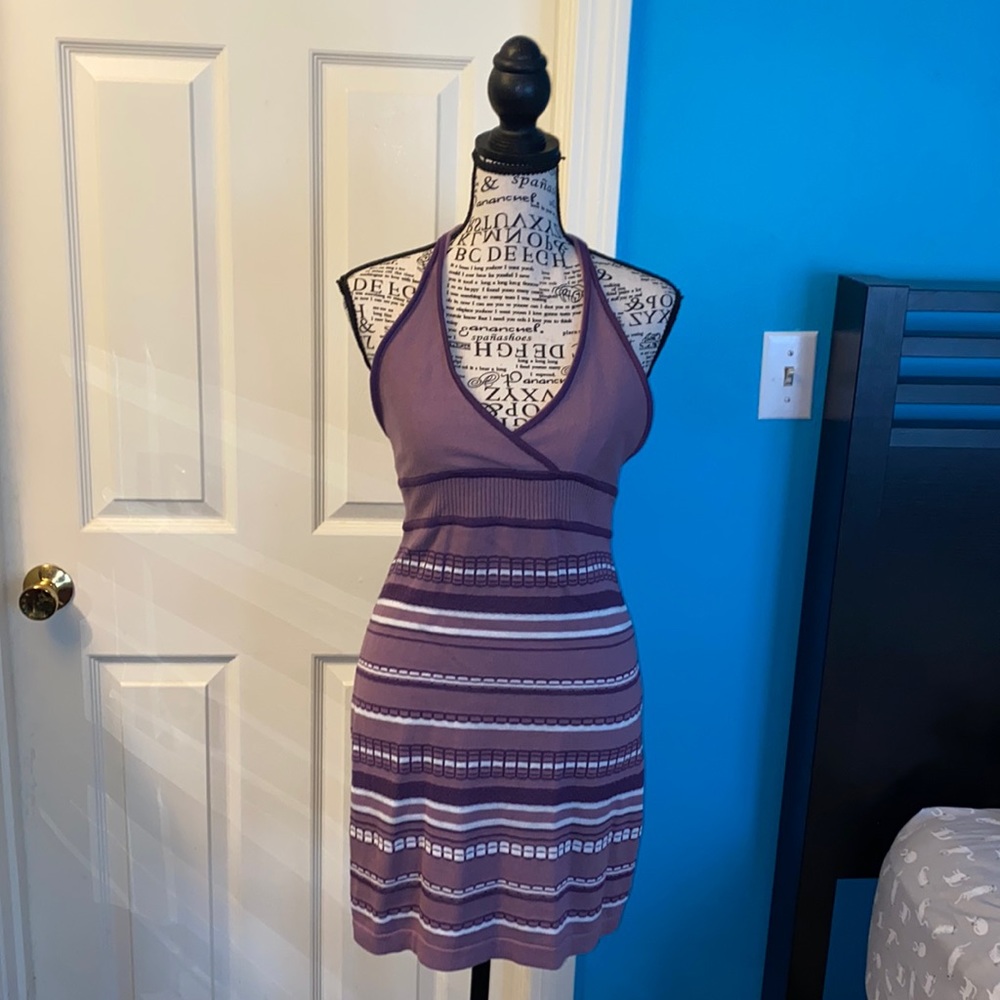 NWOT. Guess purple halter dress